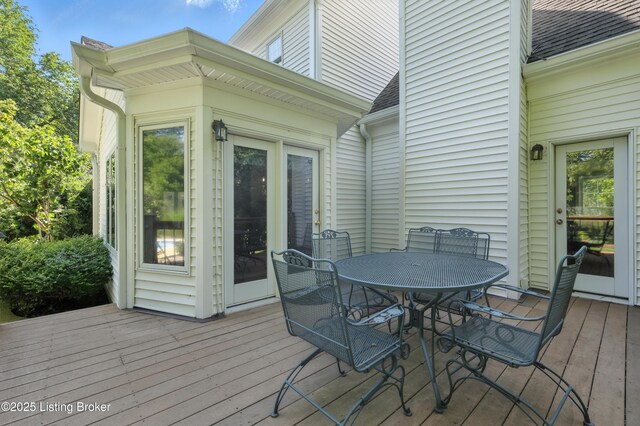 1375 Waxwing Pl, Louisville, KY 40223 - wooden terrace featuring outdoor dining area