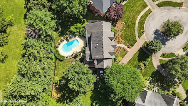 1375 Waxwing Pl, Louisville, KY 40223 - aerial view of a pool area