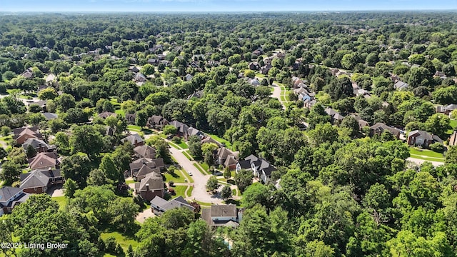 1375 Waxwing Pl, Louisville, KY 40223 - aerial view of residential area with a heavily wooded area