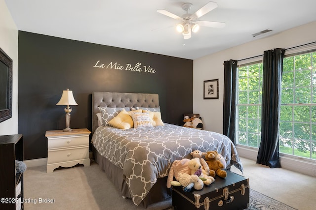 11731 Paramont Way, Prospect, KY 40059 - bedroom with carpet floors and a ceiling fan