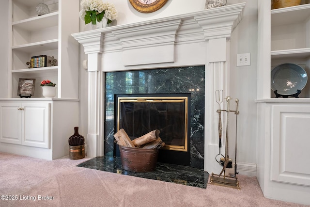 11731 Paramont Way, Prospect, KY 40059 - detailed view of carpet flooring and a high end fireplace