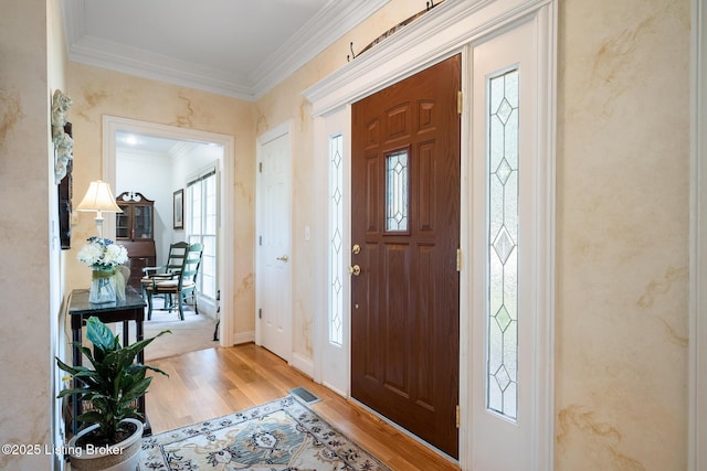 11731 Paramont Way, Prospect, KY 40059 - foyer featuring wood finished floors and crown molding