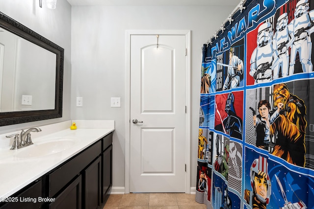 18007 Ellerslie Dr, Louisville, KY 40245 - full bathroom with vanity and tile patterned flooring