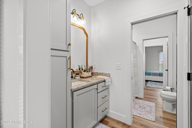 2070 Tonieville Rd, Hodgenville, KY 42748 - full bath with vanity, wood finished floors, and ensuite bathroom