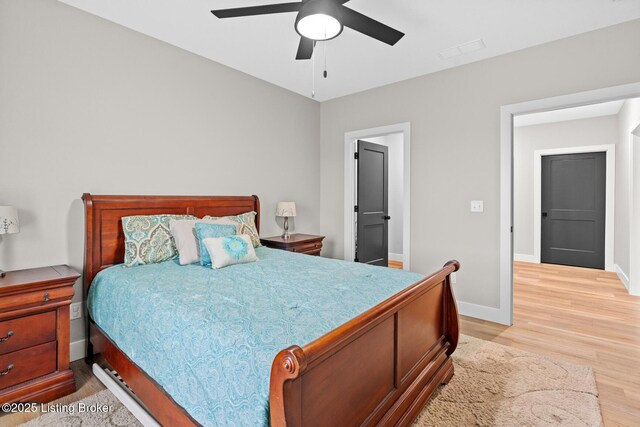 2070 Tonieville Rd, Hodgenville, KY 42748 - bedroom featuring light wood-style floors and ceiling fan