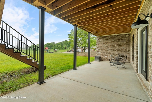2070 Tonieville Rd, Hodgenville, KY 42748 - view of patio with stairway
