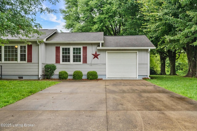 85 Joseph Ave, Cecilia, KY 42724 - single story home with an attached garage, a front yard, concrete driveway, and a shingled roof