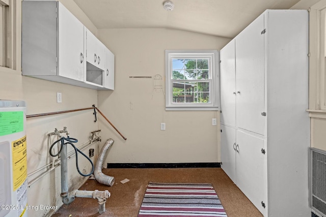 85 Joseph Ave, Cecilia, KY 42724 - laundry room featuring cabinet space, hookup for a washing machine, and water heater