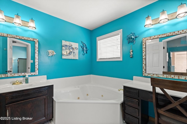 5613 Grandel Blvd, Louisville, KY 40258 - bathroom with vanity and a tub with jets