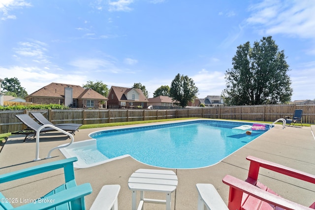 5613 Grandel Blvd, Louisville, KY 40258 - view of pool with a patio area, a fenced backyard, and a residential view