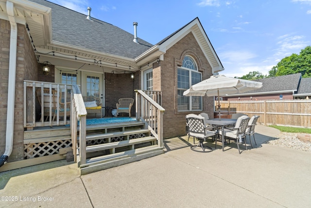 5613 Grandel Blvd, Louisville, KY 40258 - view of patio featuring outdoor dining area and a wooden deck