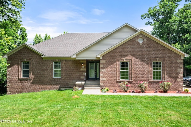 1126 Lagrange Rd, New Castle, KY 40050 - view of front facade with a front lawn, brick siding, and roof with shingles