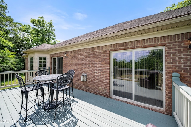 1126 Lagrange Rd, New Castle, KY 40050 - wooden deck featuring outdoor dining area