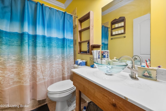 1126 Lagrange Rd, New Castle, KY 40050 - full bath featuring vanity and crown molding
