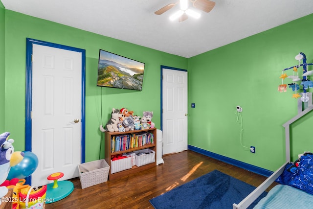 1255 Holy Cross Rd, Loretto, KY 40037 - bedroom featuring wood finished floors and a ceiling fan