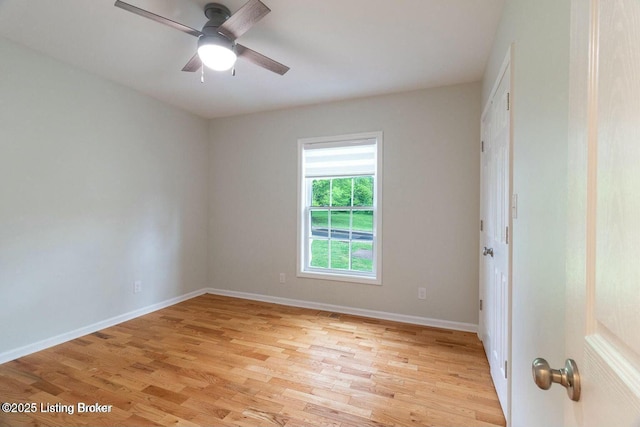 9829 Galene Dr, Jeffersontown, KY 40299 - unfurnished room featuring light wood-style flooring and a ceiling fan