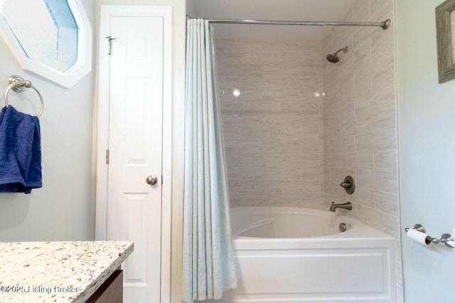 9829 Galene Dr, Jeffersontown, KY 40299 - full bathroom with vanity and shower / bath combination with curtain