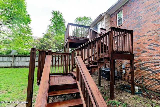 9829 Galene Dr, Jeffersontown, KY 40299 - wooden terrace featuring stairs