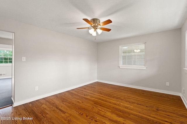 9715 Shady Acres Ln, Jeffersontown, KY 40299 - spare room with a ceiling fan and wood finished floors