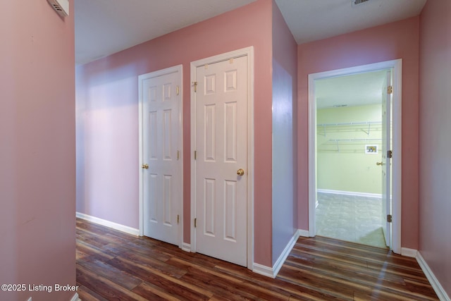 6813 Casey Pl, Louisville, KY 40229 - hallway with dark wood finished floors