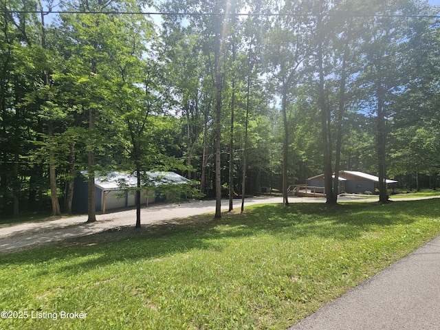 409 Woodhaven Ln, Leitchfield, KY 42754 - view of grassy yard with an outdoor structure