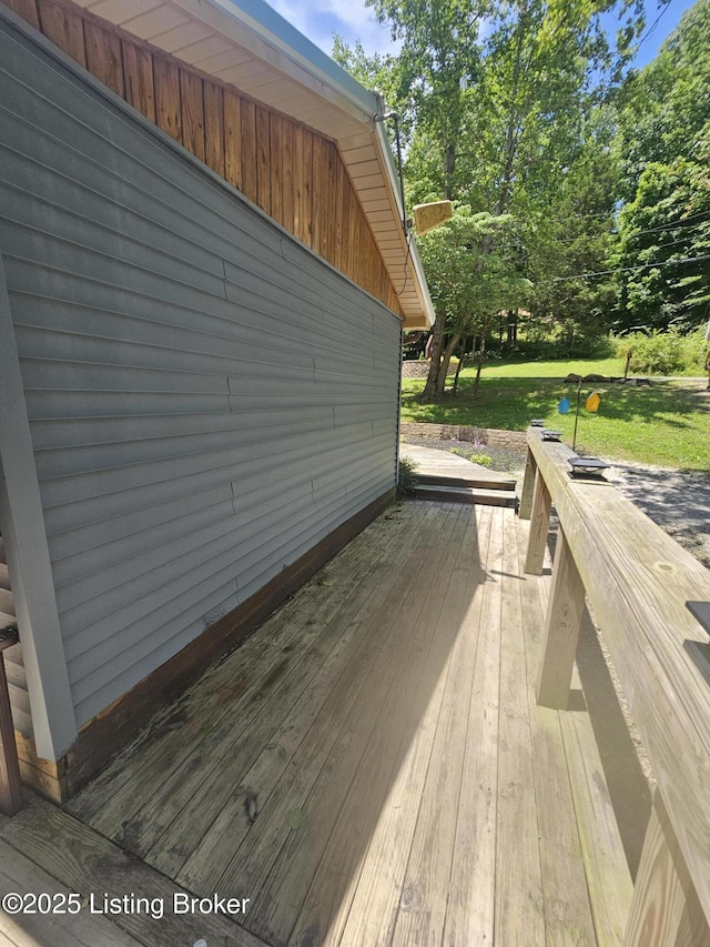 409 Woodhaven Ln, Leitchfield, KY 42754 - deck featuring a yard