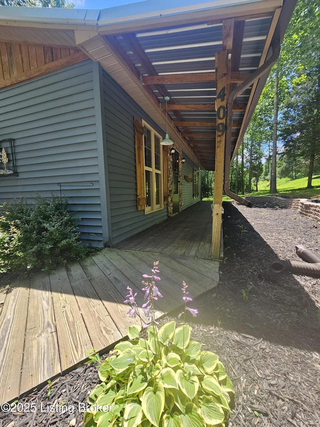 409 Woodhaven Ln, Leitchfield, KY 42754 - view of wooden deck