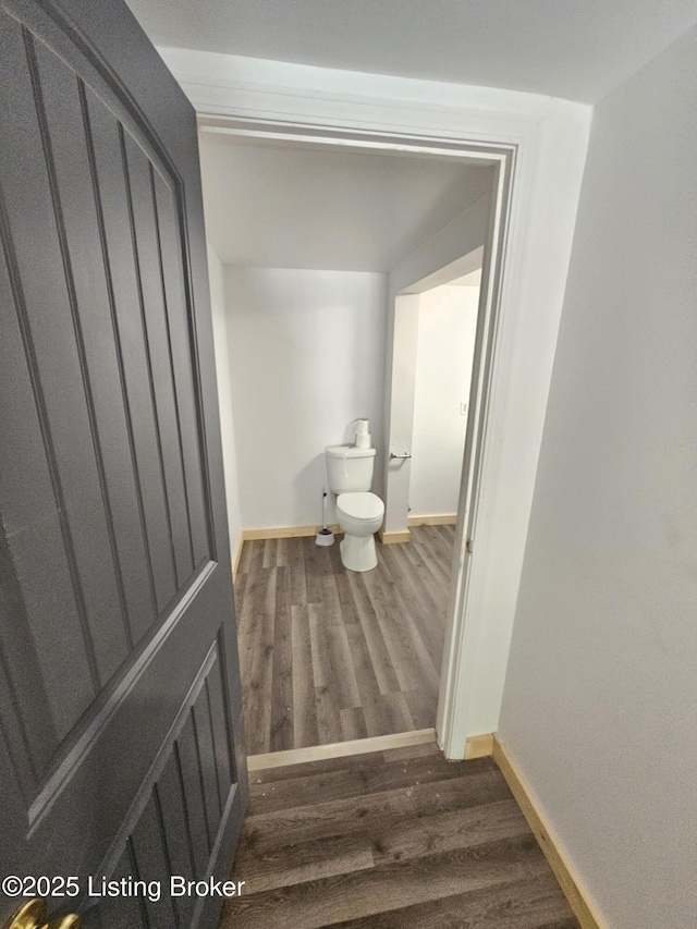 409 Woodhaven Ln, Leitchfield, KY 42754 - bathroom featuring wood finished floors and toilet