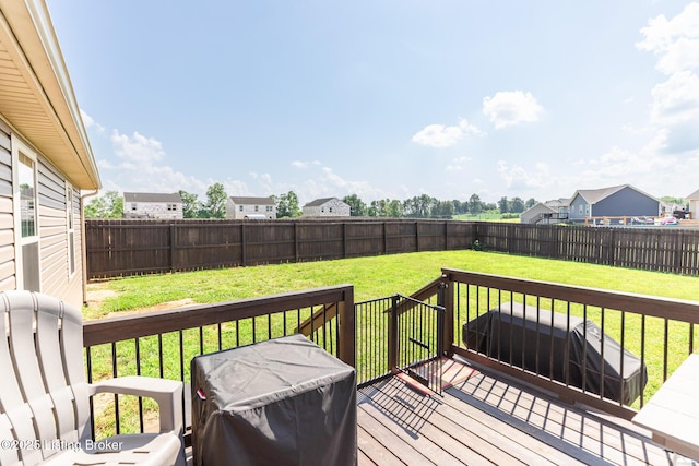 414 Turnberry Ct, Vine Grove, KY 40175 - deck featuring a fenced backyard and a residential view