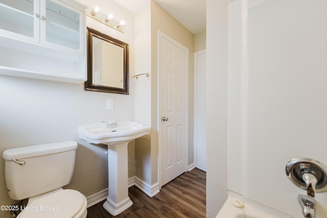 5105 Kilmer Blvd, Louisville, KY 40213 - bathroom with toilet and wood finished floors