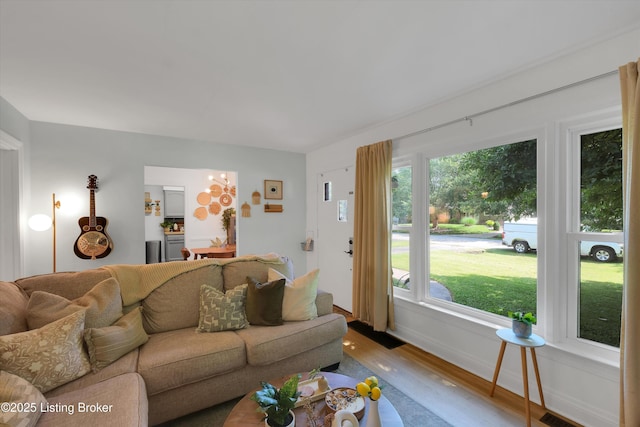 312 Norbourne Blvd, Louisville, KY 40207 - living room with wood finished floors and baseboards