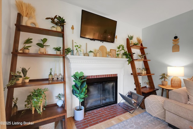 312 Norbourne Blvd, Louisville, KY 40207 - living room with a brick fireplace