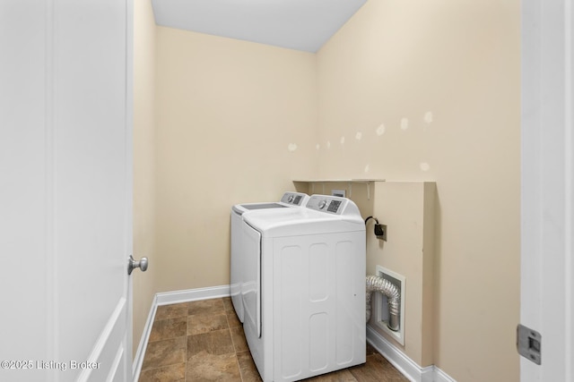 9006 Big Boulder Dr, Louisville, KY 40291 - laundry room with washer and clothes dryer and baseboards