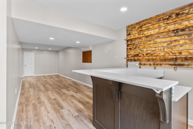 9006 Big Boulder Dr, Louisville, KY 40291 - bar area with light wood-style floors and recessed lighting