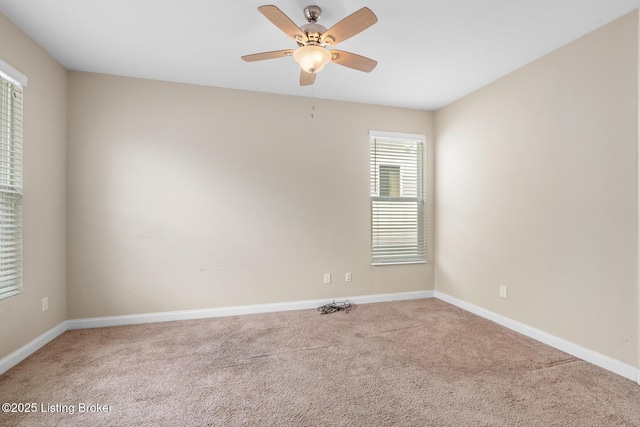 9006 Big Boulder Dr, Louisville, KY 40291 - carpeted empty room with ceiling fan and baseboards