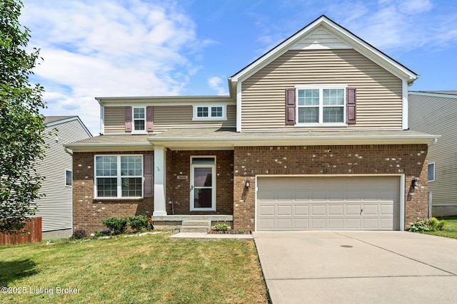 9006 Big Boulder Dr, Louisville, KY 40291 - traditional-style house featuring brick siding, driveway, and an attached garage