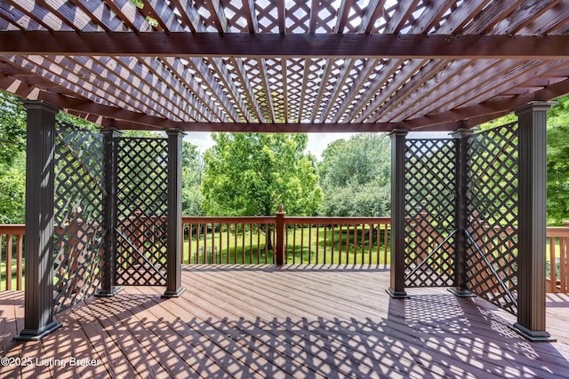 7202 Doe Crest Ct, Prospect, KY 40059 - wooden deck featuring a pergola