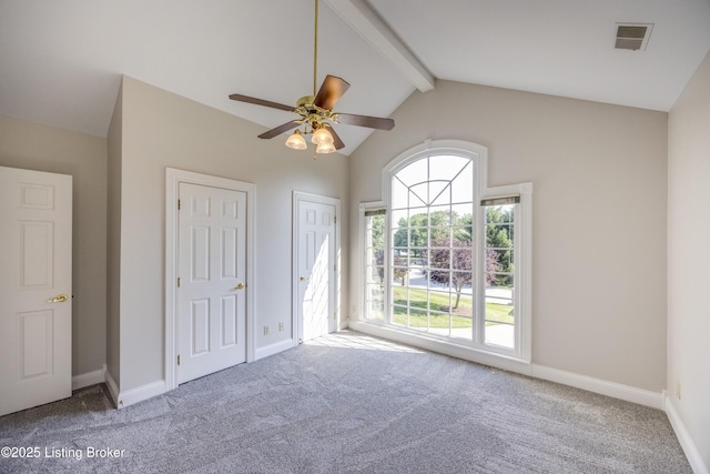 7202 Doe Crest Ct, Prospect, KY 40059 - unfurnished bedroom featuring carpet floors, multiple closets, and ceiling fan