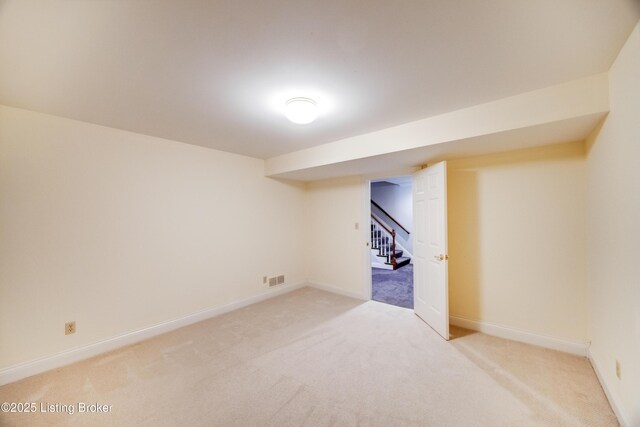 7202 Doe Crest Ct, Prospect, KY 40059 - finished below grade area with light carpet and stairway