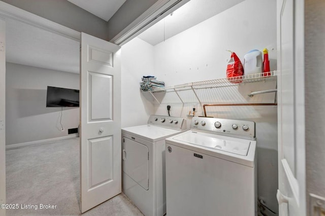5503 Forest Lake Dr, Prospect, KY 40059 - washroom featuring independent washer and dryer and light carpet