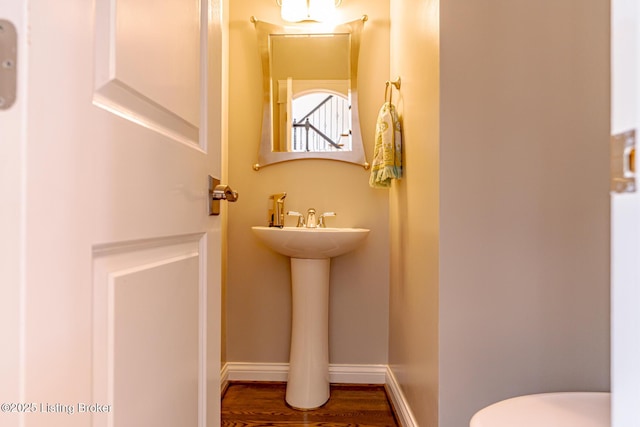 17503 Polo Run Ln, Louisville, KY 40245 - bathroom with wood finished floors and a sink
