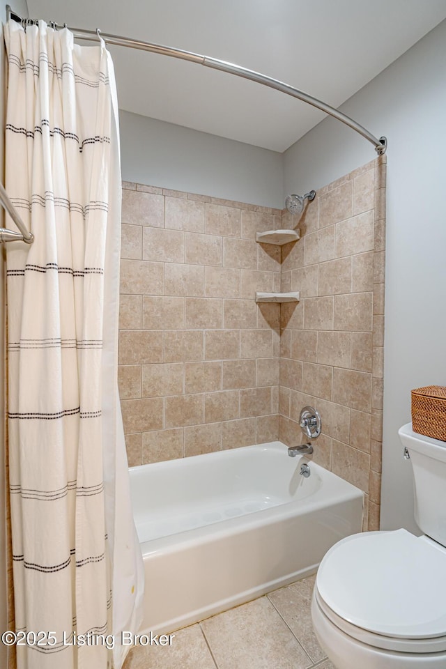17503 Polo Run Ln, Louisville, KY 40245 - full bathroom with shower / tub combo with curtain and tile patterned floors