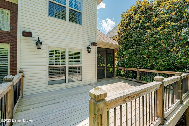 17503 Polo Run Ln, Louisville, KY 40245 - wooden deck with a sunroom