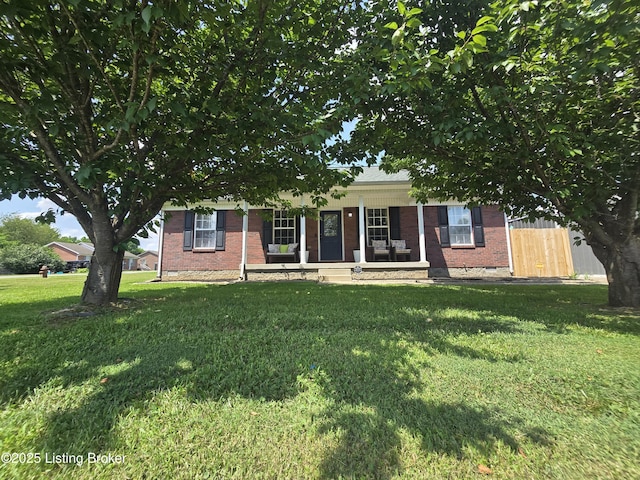 306 Butler Dr, Bardstown, KY 40004 - view of front facade featuring brick siding and covered porch