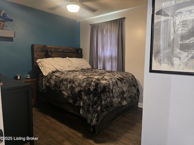 306 Butler Dr, Bardstown, KY 40004 - bedroom with wood finished floors and ceiling fan