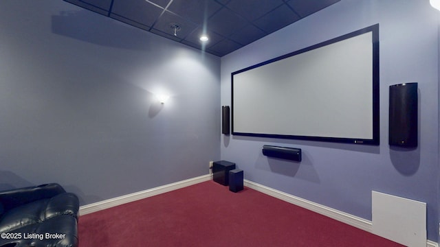 5407 Merribrook Ln, Prospect, KY 40059 - cinema room with carpet flooring and a paneled ceiling