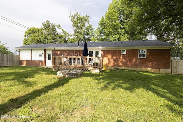 469 Ardmore Ln, Shelbyville, KY 40065 - back of house with brick siding and a deck