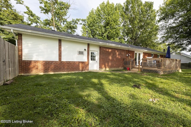469 Ardmore Ln, Shelbyville, KY 40065 - rear view of house featuring brick siding and a deck