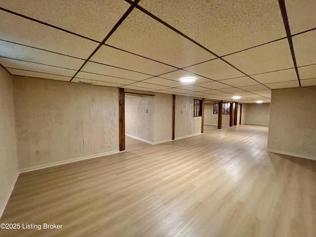 2804 Creekside Dr, Louisville, KY 40241 - finished basement featuring wood finished floors and a drop ceiling