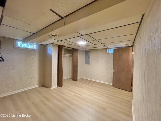 2804 Creekside Dr, Louisville, KY 40241 - basement featuring wood finished floors and electric panel